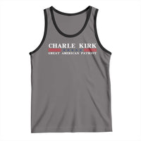Charlie Kirk Tank Top Great American Patriot USA Freedom Conservative - Wonder Print Shop