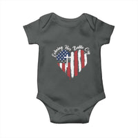 Charlie Kirk Memorial Baby Onesie Battle Cry Erika Kirk Christian USA Flag Cross - Wonder Print Shop