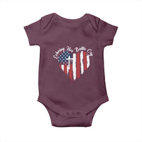 Charlie Kirk Memorial Baby Onesie Battle Cry Erika Kirk Christian USA Flag Cross - Wonder Print Shop