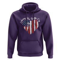 Charlie Kirk Memorial Hoodie Battle Cry Erika Kirk Christian USA Flag Cross - Wonder Print Shop