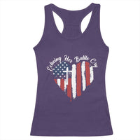 Charlie Kirk Memorial Racerback Tank Top Battle Cry Erika Kirk Christian USA Flag Cross - Wonder Print Shop