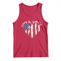 Charlie Kirk Memorial Tank Top Battle Cry Erika Kirk Christian USA Flag Cross - Wonder Print Shop