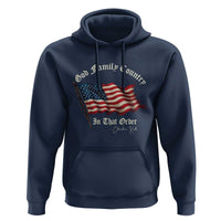 God Family Country In That Order Hoodie Charlie Kirk Patriotic Christian Vintage USA Flag - Wonder Print Shop