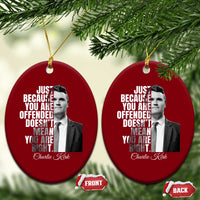 Charlie Kirk Ceramic Ornament Free Speech Memorial Tribute - Wonder Print Shop