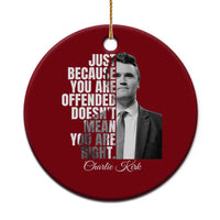 Charlie Kirk Ceramic Ornament Free Speech Memorial Tribute - Wonder Print Shop
