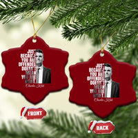 Charlie Kirk Ceramic Ornament Free Speech Memorial Tribute - Wonder Print Shop