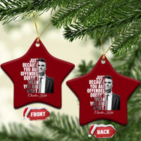 Charlie Kirk Ceramic Ornament Free Speech Memorial Tribute - Wonder Print Shop