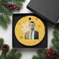 Charlie Kirk Ceramic Ornament Free Speech Memorial Tribute - Wonder Print Shop