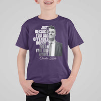Charlie Kirk T Shirt For Kid Free Speech Memorial Tribute - Wonder Print Shop