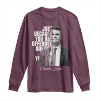 Charlie Kirk Long Sleeve Shirt Free Speech Memorial Tribute - Wonder Print Shop