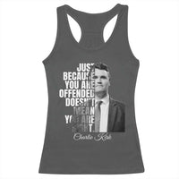Charlie Kirk Racerback Tank Top Free Speech Memorial Tribute - Wonder Print Shop