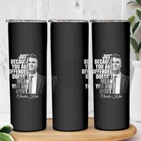 Charlie Kirk Skinny Tumbler Free Speech Memorial Tribute - Wonder Print Shop