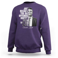 Charlie Kirk Sweatshirt Free Speech Memorial Tribute - Wonder Print Shop