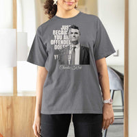 Charlie Kirk T Shirt For Women Free Speech Memorial Tribute - Wonder Print Shop