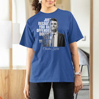 Charlie Kirk T Shirt For Women Free Speech Memorial Tribute - Wonder Print Shop