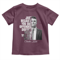 Charlie Kirk Toddler T Shirt Free Speech Memorial Tribute - Wonder Print Shop