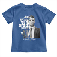 Charlie Kirk Toddler T Shirt Free Speech Memorial Tribute - Wonder Print Shop