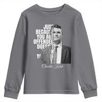 Charlie Kirk Youth Sweatshirt Free Speech Memorial Tribute - Wonder Print Shop