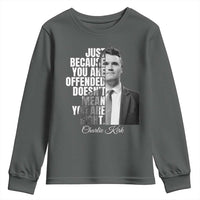 Charlie Kirk Youth Sweatshirt Free Speech Memorial Tribute - Wonder Print Shop