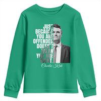 Charlie Kirk Youth Sweatshirt Free Speech Memorial Tribute - Wonder Print Shop