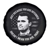Charlie Kirk Spare Tire Cover Free Speech Retro USA Flag - Wonder Print Shop