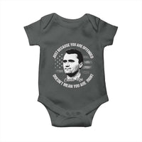 Charlie Kirk Baby Onesie Free Speech Retro USA Flag - Wonder Print Shop
