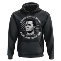 Charlie Kirk Hoodie Free Speech Retro USA Flag - Wonder Print Shop