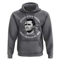 Charlie Kirk Hoodie Free Speech Retro USA Flag - Wonder Print Shop