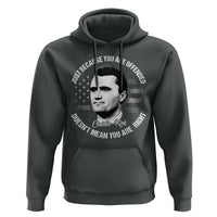 Charlie Kirk Hoodie Free Speech Retro USA Flag - Wonder Print Shop