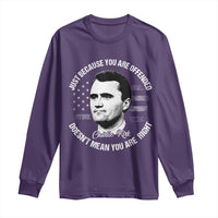 Charlie Kirk Long Sleeve Shirt Free Speech Retro USA Flag - Wonder Print Shop