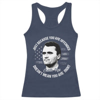 Charlie Kirk Racerback Tank Top Free Speech Retro USA Flag - Wonder Print Shop