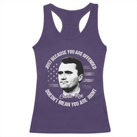 Charlie Kirk Racerback Tank Top Free Speech Retro USA Flag - Wonder Print Shop