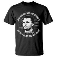 Charlie Kirk T Shirt Free Speech Retro USA Flag - Wonder Print Shop