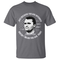 Charlie Kirk T Shirt Free Speech Retro USA Flag - Wonder Print Shop