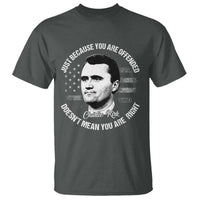 Charlie Kirk T Shirt Free Speech Retro USA Flag - Wonder Print Shop