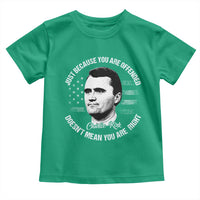 Charlie Kirk Toddler T Shirt Free Speech Retro USA Flag - Wonder Print Shop