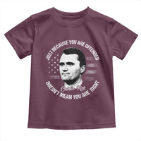 Charlie Kirk Toddler T Shirt Free Speech Retro USA Flag - Wonder Print Shop