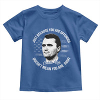 Charlie Kirk Toddler T Shirt Free Speech Retro USA Flag - Wonder Print Shop