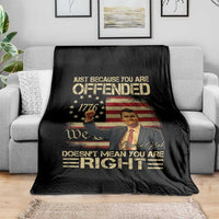 Charlie Kirk Memorial Throw Blanket Freedom Commemorative USA Flag Tribute - Wonder Print Shop