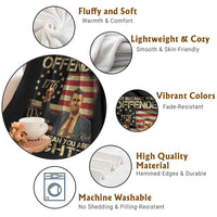 Charlie Kirk Memorial Throw Blanket Freedom Commemorative USA Flag Tribute - Wonder Print Shop