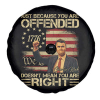Charlie Kirk Memorial Spare Tire Cover Freedom Commemorative USA Flag Tribute - Wonder Print Shop