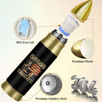 Charlie Kirk Memorial Bullet Tumbler Freedom Commemorative USA Flag Tribute - Wonder Print Shop