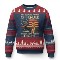 Charlie Kirk Memorial Ugly Christmas Sweater Freedom Commemorative USA Flag Tribute - Wonder Print Shop