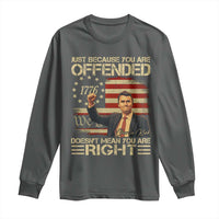 Charlie Kirk Memorial Long Sleeve Shirt Freedom Commemorative USA Flag Tribute - Wonder Print Shop