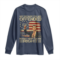Charlie Kirk Memorial Long Sleeve Shirt Freedom Commemorative USA Flag Tribute - Wonder Print Shop
