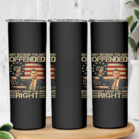 Charlie Kirk Memorial Skinny Tumbler Freedom Commemorative USA Flag Tribute - Wonder Print Shop