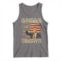 Charlie Kirk Memorial Tank Top Freedom Commemorative USA Flag Tribute - Wonder Print Shop