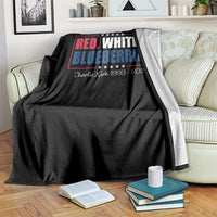 Red White Blueberries Throw Blanket Charlie Kirk Inspired Patriotic Memorial Freedom - Wonder Print Shop