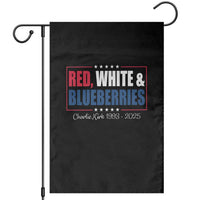 Red White Blueberries Garden Flag Charlie Kirk Inspired Patriotic Memorial Freedom - Wonder Print Shop