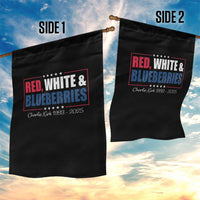 Red White Blueberries Garden Flag Charlie Kirk Inspired Patriotic Memorial Freedom - Wonder Print Shop